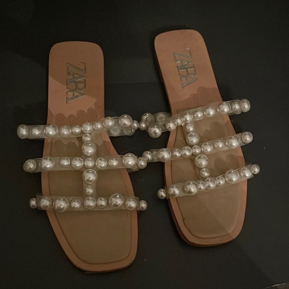 Zara sandals with pearls - Picture 1 of 1